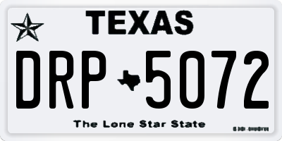TX license plate DRP5072