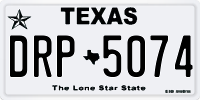 TX license plate DRP5074
