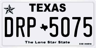 TX license plate DRP5075