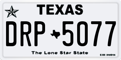 TX license plate DRP5077