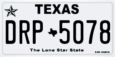 TX license plate DRP5078