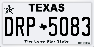 TX license plate DRP5083