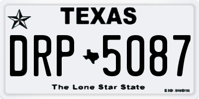 TX license plate DRP5087