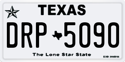TX license plate DRP5090