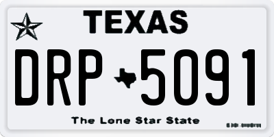 TX license plate DRP5091