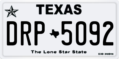 TX license plate DRP5092