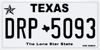 TX license plate DRP5093