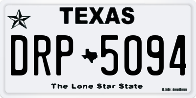 TX license plate DRP5094
