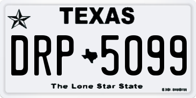 TX license plate DRP5099