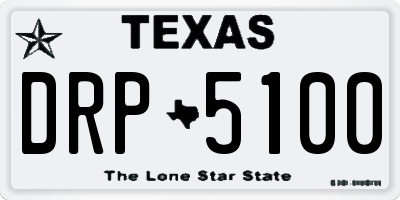 TX license plate DRP5100