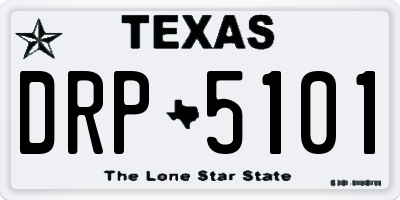 TX license plate DRP5101