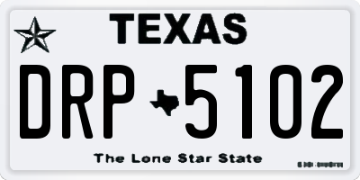 TX license plate DRP5102