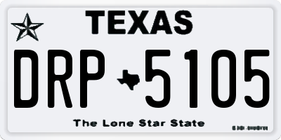 TX license plate DRP5105