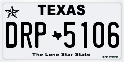 TX license plate DRP5106