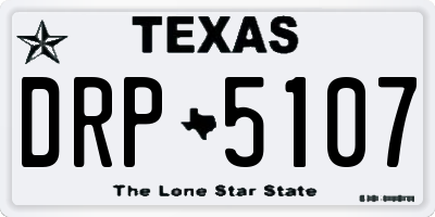 TX license plate DRP5107