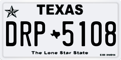 TX license plate DRP5108