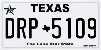 TX license plate DRP5109