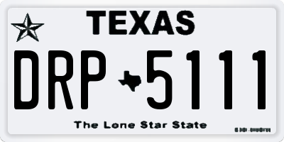 TX license plate DRP5111