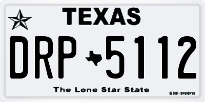 TX license plate DRP5112