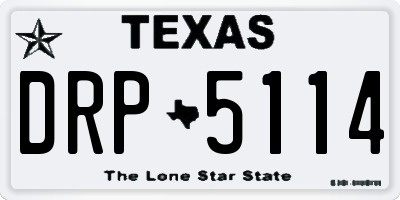 TX license plate DRP5114