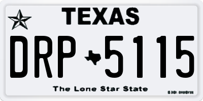 TX license plate DRP5115