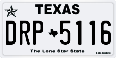 TX license plate DRP5116