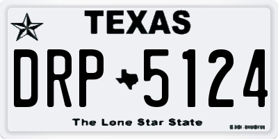 TX license plate DRP5124