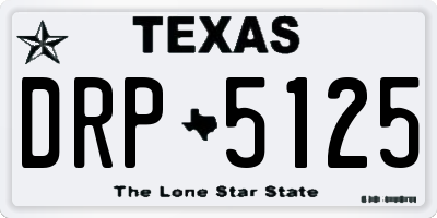 TX license plate DRP5125