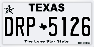 TX license plate DRP5126