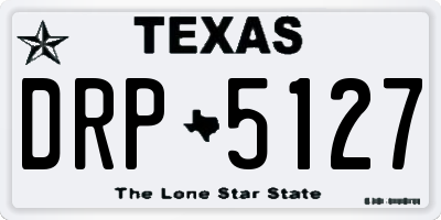TX license plate DRP5127