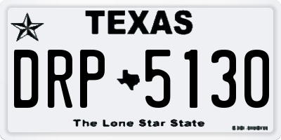 TX license plate DRP5130