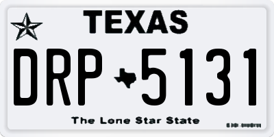 TX license plate DRP5131