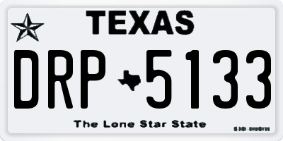 TX license plate DRP5133