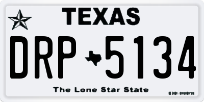 TX license plate DRP5134