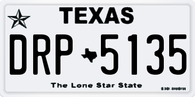 TX license plate DRP5135