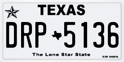 TX license plate DRP5136