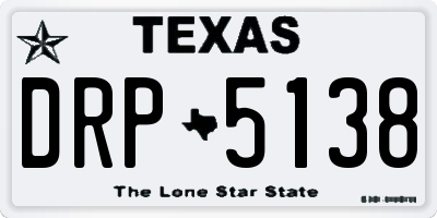 TX license plate DRP5138