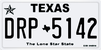 TX license plate DRP5142
