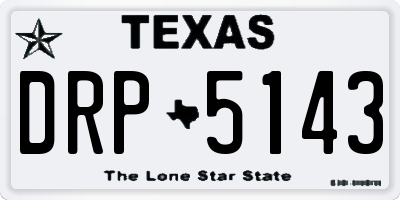 TX license plate DRP5143