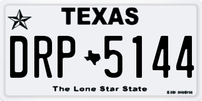 TX license plate DRP5144