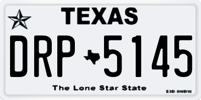 TX license plate DRP5145