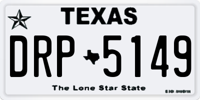 TX license plate DRP5149