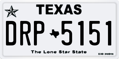 TX license plate DRP5151