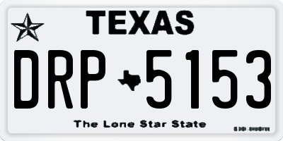 TX license plate DRP5153