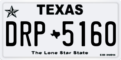 TX license plate DRP5160