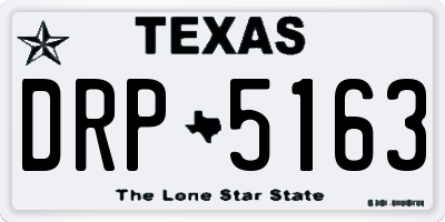 TX license plate DRP5163