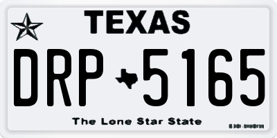 TX license plate DRP5165