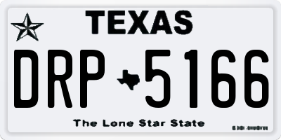 TX license plate DRP5166