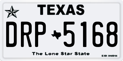 TX license plate DRP5168