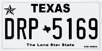 TX license plate DRP5169